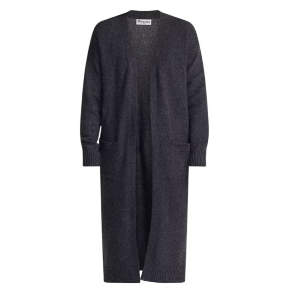 No Boundaries Womens Gray Ribbed Knit Duster Cardigan Sweater Size S 4-6 NWT